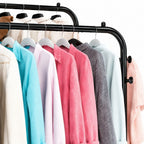 Arara de Roupas Duplo Resistente com Duplo Sapateiro Preto