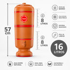 Filtro De Barro Salute 16 Litros Com 2 Velas Tripla Ação Com 2 Bóias